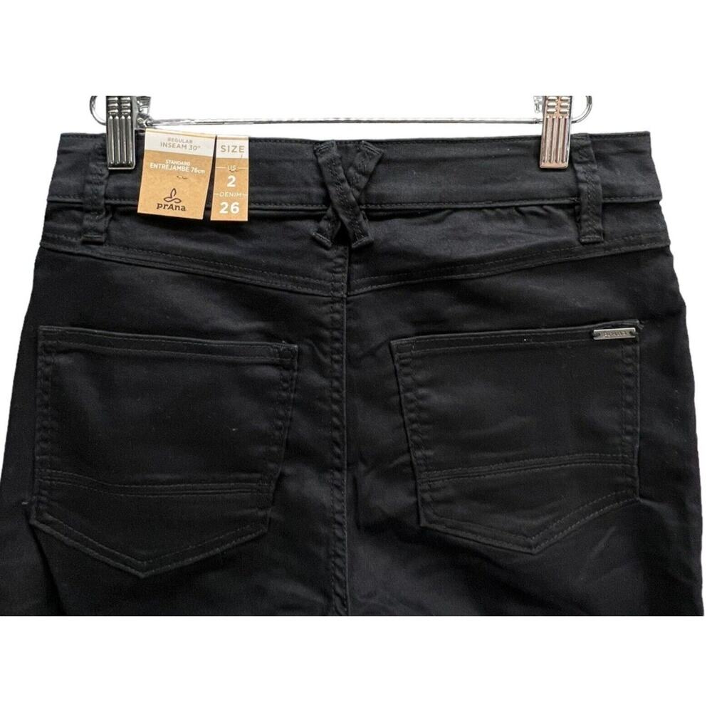 Prana Oday Jeans Womens 26 Black Out Skinny‎ Performance Stretch Denim Organic - Picture 4 of 14